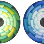 P035 Green-Eyed Butterfly, Blue-Eyed Dragonfly painting