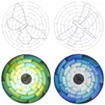P035 Green-Eyed Butterfly, Blue-Eyed Dragonfly sketch and painting