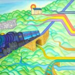 P036 Abstract Train Of Thought painting