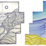 P038 Memory Jigsaw 2 - Leggy Point sketch and painting