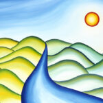 P045 Hills Of Chaos, River Of Time painting
