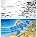 P069 Point And Lines sketch and painting