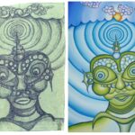 P078 Mythical Beasts I - Poseidon sketch and painting